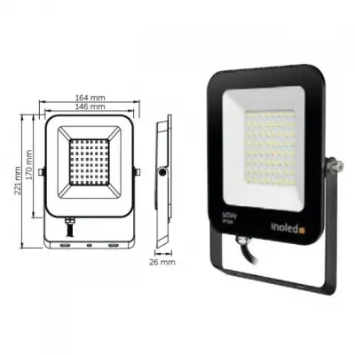 50W Egra Led Projektör Beyaz 6500K