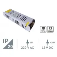 250W 20A Slim Tip Şerit Led Trafosu