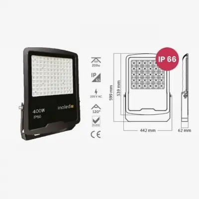 400W Elegant Led Projektör Beyaz 6500K