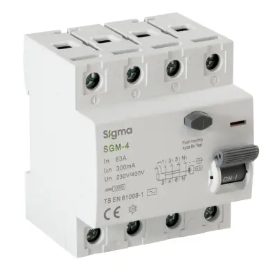 4X125A 30mA 10KA Kaçak Akım Koruma Şalteri