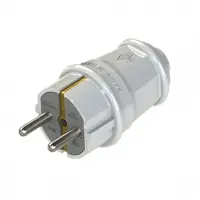 Topraklı Düz Erkek Fiş Beyaz