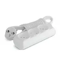 3lü Beyaz Grup Priz 2mt Kablolu