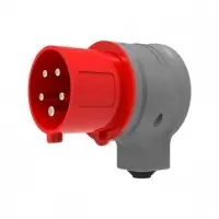 5x32A 3P+E+N 380V 90° Eğik Döner Fiş