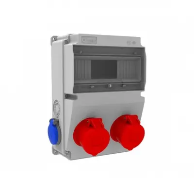 5x16A 2 Adet Ön 1x16 2 Adet Yan Prizli Kombinasyon