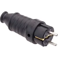 1X16A 2P+E 200/250V Kauçuk Düz Fiş